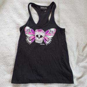 Pinky Star Racer Back Tank Top, Sz M